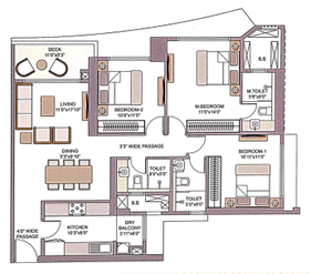 City Mulund 2 BHK Plan